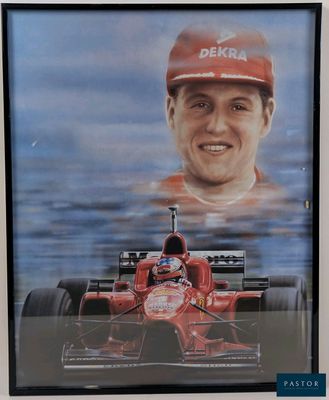 a picture of a picture of a man in a racing car