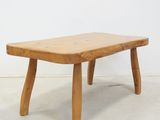 an image of a wooden bench in a room