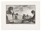 un vieux dessin représentant un château surmonté d'une tour