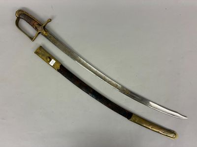 gros plan d'une épée sur une table à fond blanc