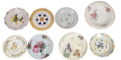 LOT de 15 assiettes en faïence comprenant : CREIL & MONTERAU…