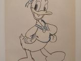 an image of a drawing of donald duck in a sailor ' s outfit