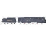 une image représentant une locomotive noire posée sur une surface blanche