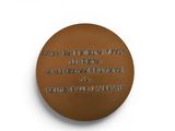 a bronze medal on a white background with a quote on it