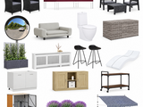 many different types of outdoor furniture displayed in this picture
