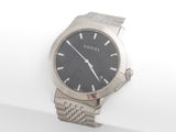 Une montre-bracelet Gucci en acier inoxydable, avec cadran et bracelet noirs