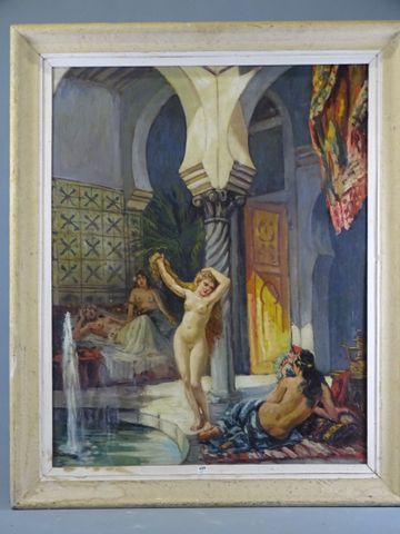 Jean Fabien GALEY (1877-1966)   « Femme au harem » - huile sur to...