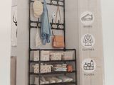 an image of a picture of a shoe rack in a room