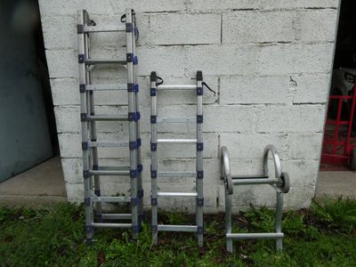 Echelle de toit alu TUBESCA EVOKLIP  5 sections (H.124 et 162 cm) et 1 - Photo 1