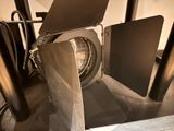 a light that is sitting on a table in a room