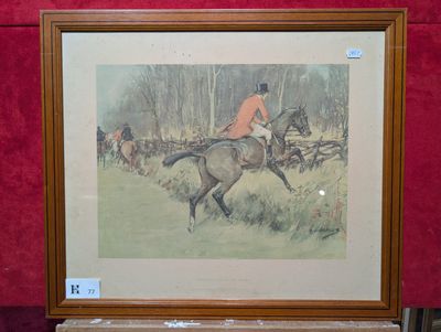 tableau représentant un homme à cheval dans une zone boisée