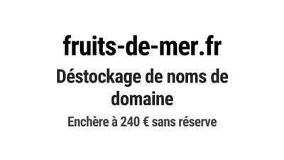 Nom de domaine fruits-de-mer.fr.