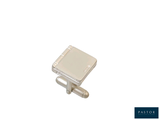 an image of a silver object on a white background