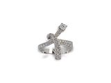 an image of a diamond cross ring on a white background