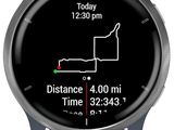 a close up of a smart watch on a white background