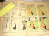 an open book with pictures of people and animals on it