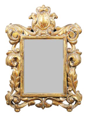 MIROIR doré à décor de volutes et feuilles d'acanthe, style … - Photo 1