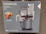 boxed box of kenwood go collection food processor on table
