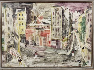 Ecole contemporaine Rue Parisienne/Pigalle Technique mixte s…