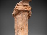 an image of a clay sculpture of a woman ' s head