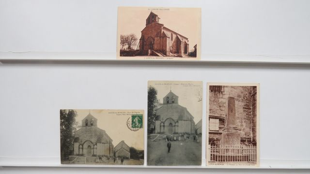 Lioux-les-Monges : Lot de 4cpa. 1 avec pli vertical central (Monu...