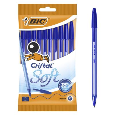 Stylo à bille Bic Cristal Soft, lot de 25