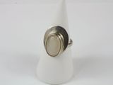 sterling silver ring with mother of pearl in center