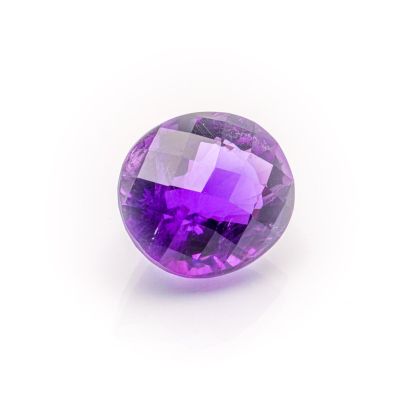 a purple amethe gems on a white background