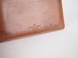 louis vuitton brown leather bifold wallet