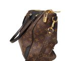 louis vuitton brown monogram canvas and leather mini bucket bag