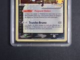 a close up of a pokemon card on a table