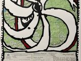 une image représentant un dessin de serpent sur une carte