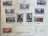 many different types of stamps on this sheet of paper