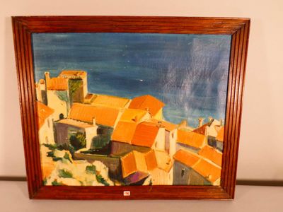 une photo d'une photo d'un tableau sur le mur