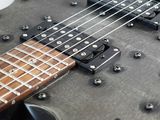 a guitar that is sitting on a table