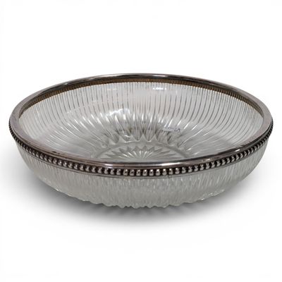 an image of a glass bowl on a white background