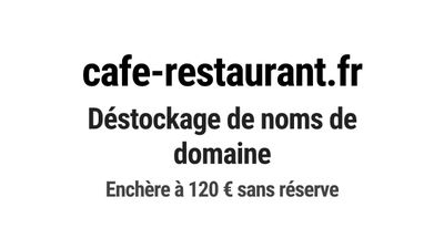 Nom de domaine cafe-restaurant.