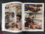 a book with pictures of a man and a woman on a bed