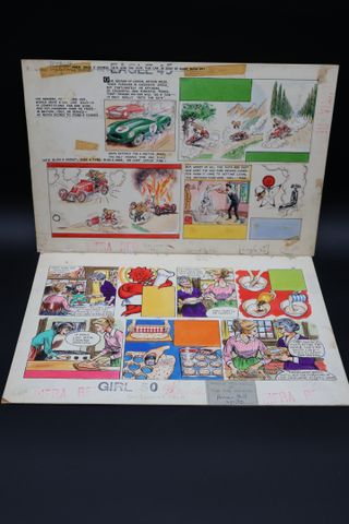 Deux planches illustrées et annotées pour Gas Council. Encre, aqu...