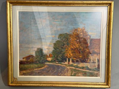 GAY Abel (1877-1961) Tournant de route à Saint Julien de JON…