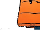 a drawing of a cat sitting on top of a piece of luggage