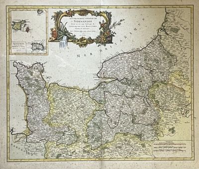 une vieille carte du comté de Somerset, en Angleterre