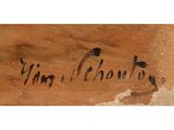 an image of a close up of a piece of wood with writing on it