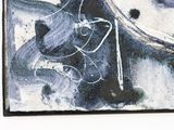 a picture of a painting on a wall with a clock