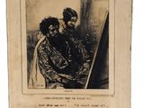 une vieille photo représentant une femme et un enfant assis sur une chaise