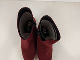 chaussures bordeaux à bout pointu, avec des fermetures éclair sur le côté