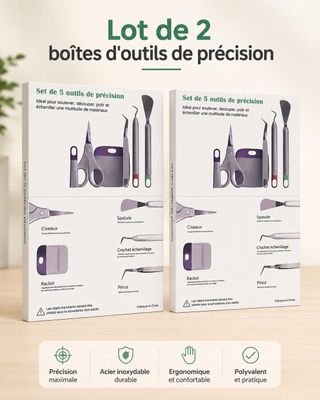 lot de 2 bottes d ' outils de precision - lot de 2 bottes d ' outils de precision - lot de 2 bottes de outils