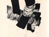an image of a black and white drawing of a person ' s feet
