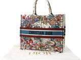 christian dior floral print tote bag