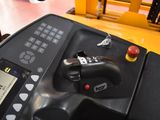 a close up of a control panel on a forklift